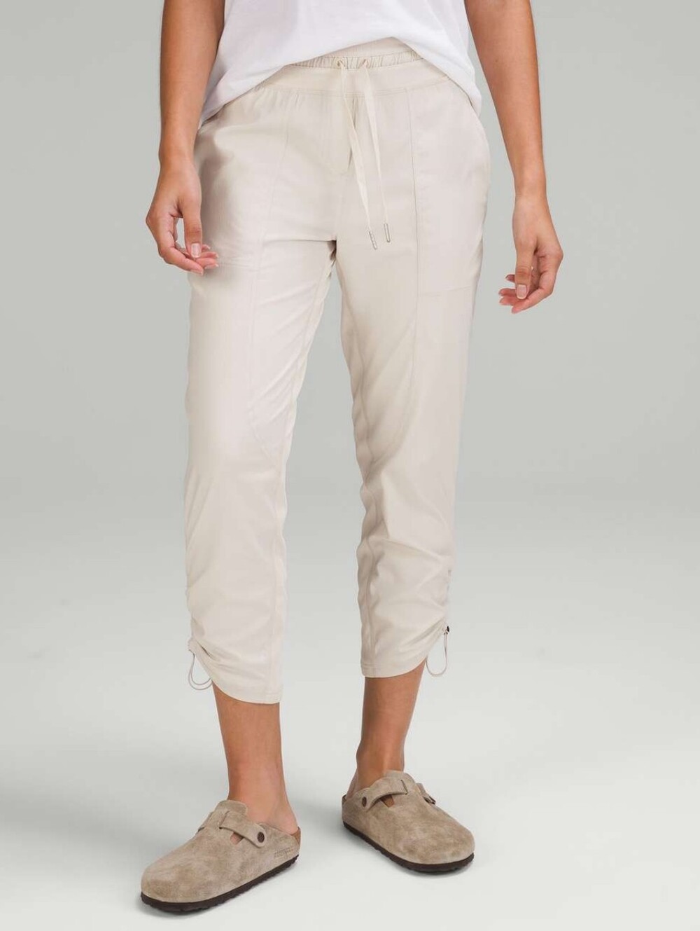 Lululemon Dance Studio Mid-Rise Lined Cropped Pants White Opal